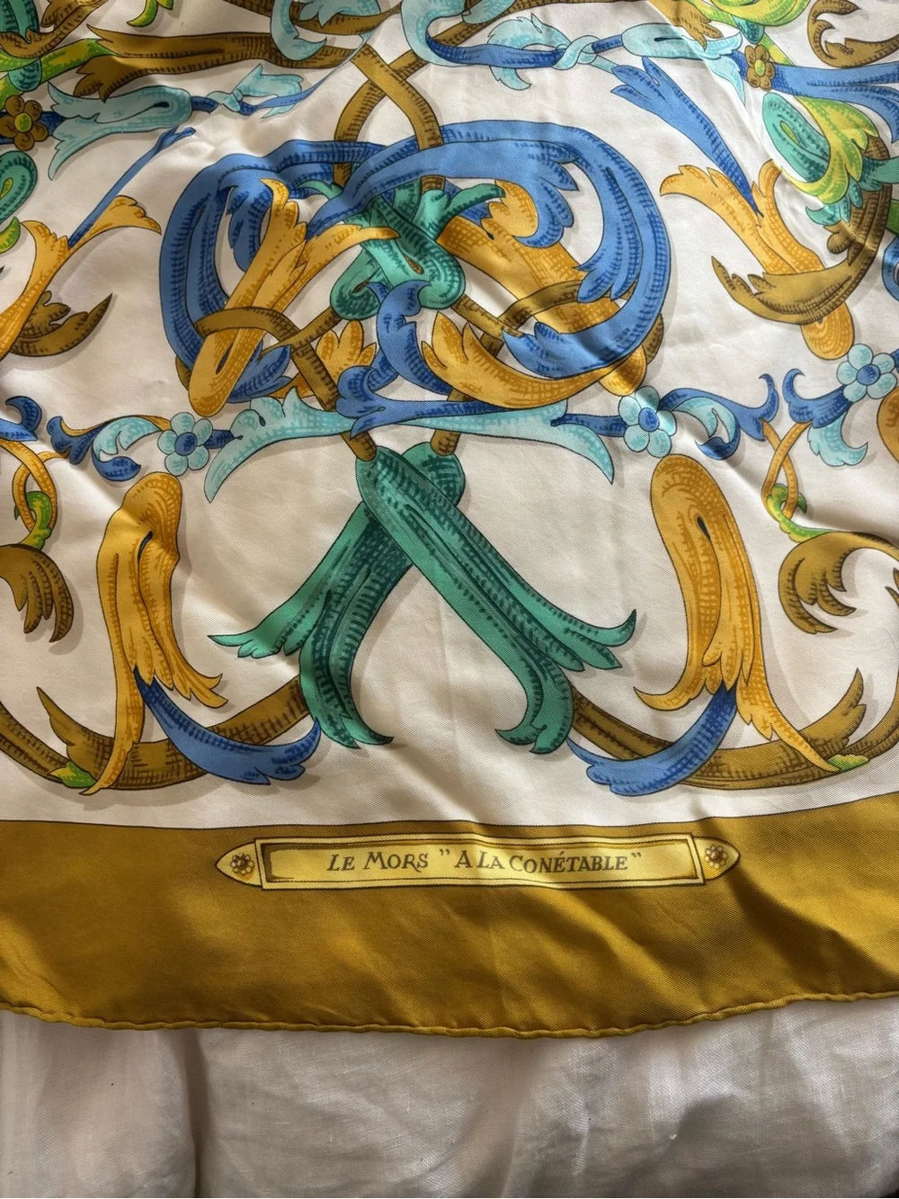 Hermès Le Mors A La Conétable Silk Scarf